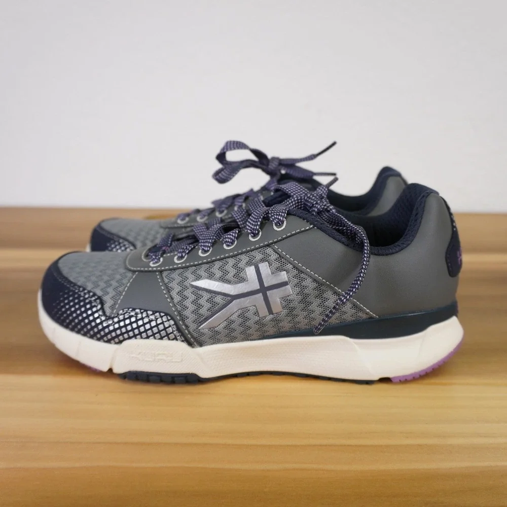 Kuru Quantum Sneakers Womens 8 Wide Gray Lavender Athletic Orthopedic Shoes